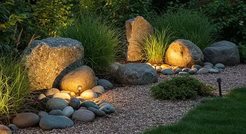 jardim com pedriscos