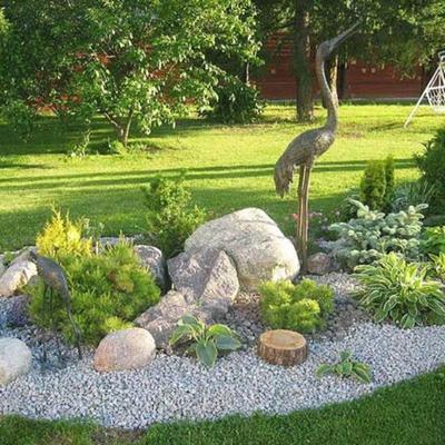 jardim moderno com pedras