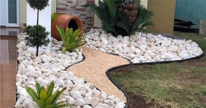 pedras para delimitar canteiros