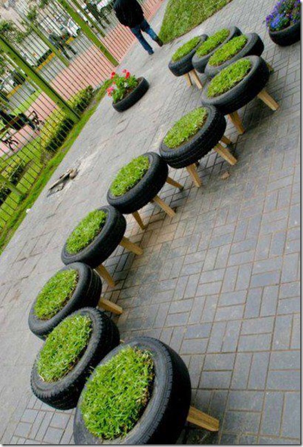 como pintar pneus para jardim