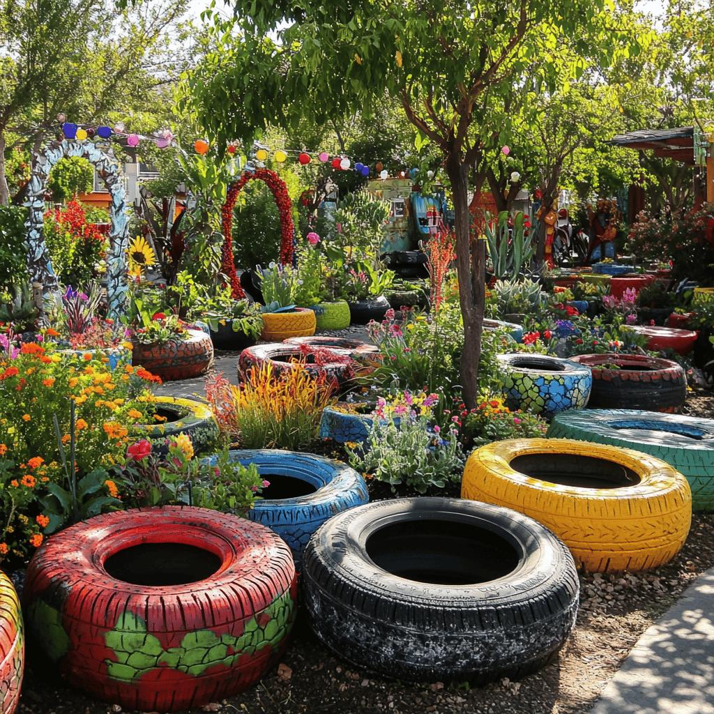 erros ao fazer jardim de pneus