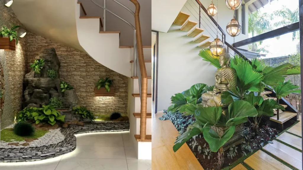 jardim embaixo da escada