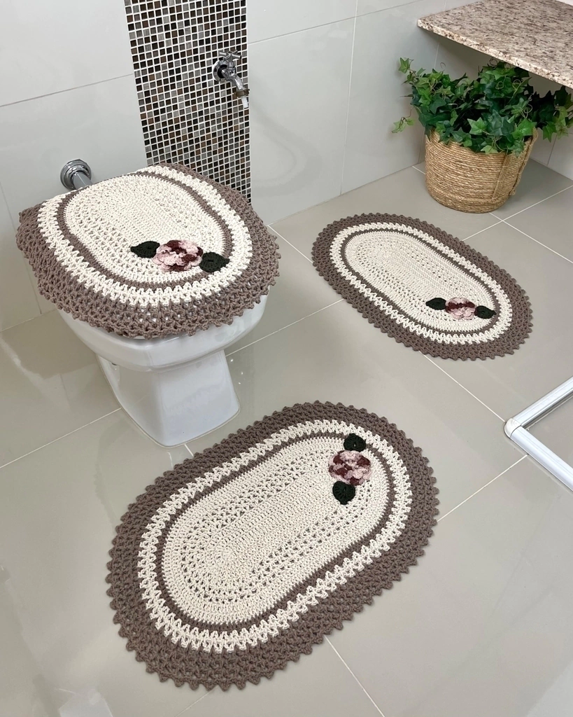 jogos de banheiro croche amarelo sol ideias e inspiracoes