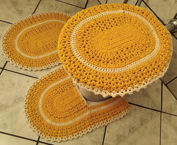 erros comuns ao lavar jogo de banheiro croche amarelo