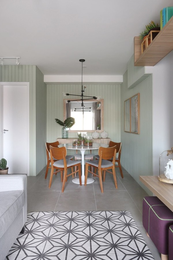 ideias de lambri para sala de estar moderna