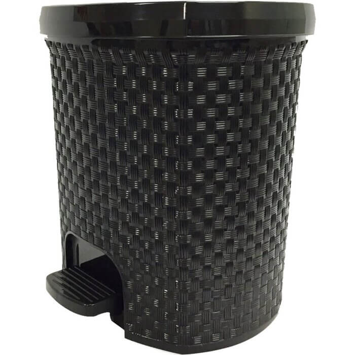 lixeira de calcada preta