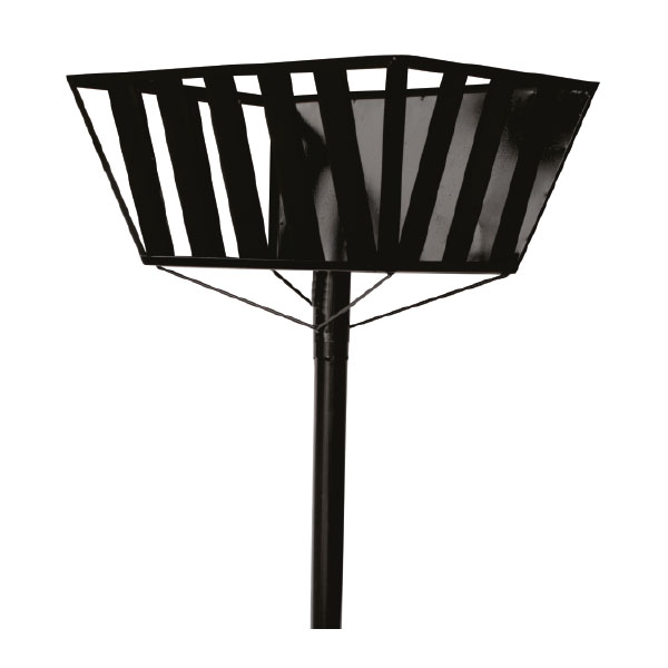 lixeira de calcada preta