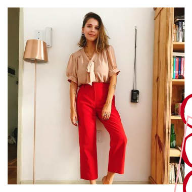 looks com calça vermelha para inspirar