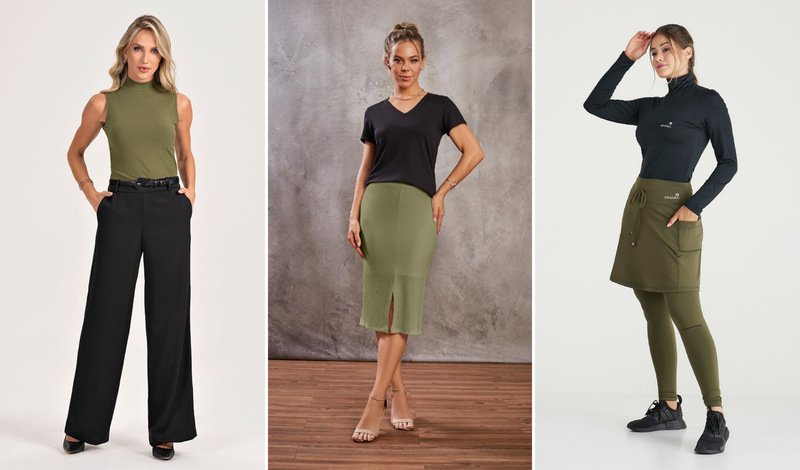 como usar verde militar no trabalho