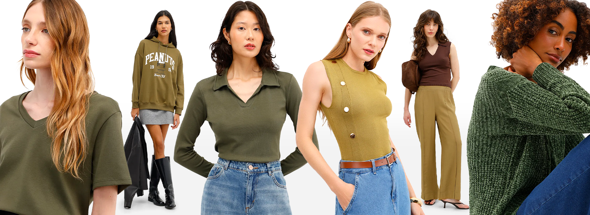 looks inspiração verde militar feminino