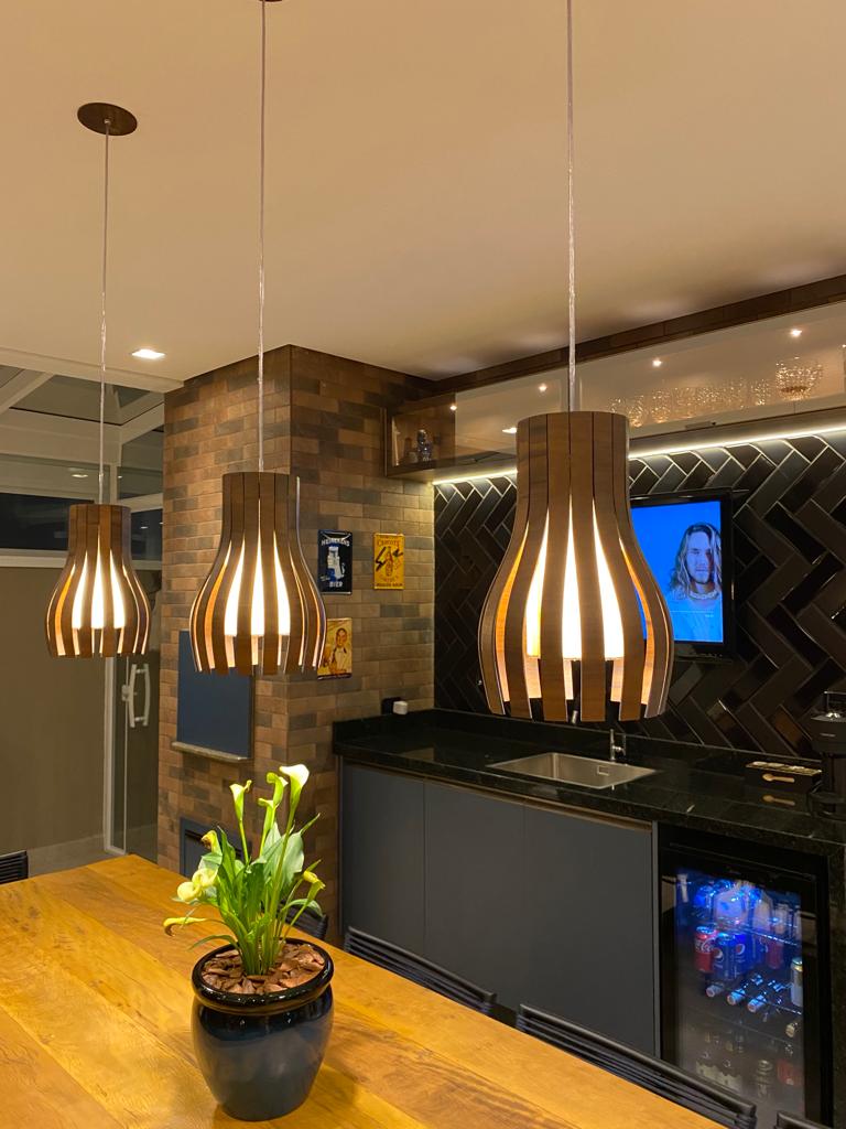 luminarias pendentes para bancada de cozinha