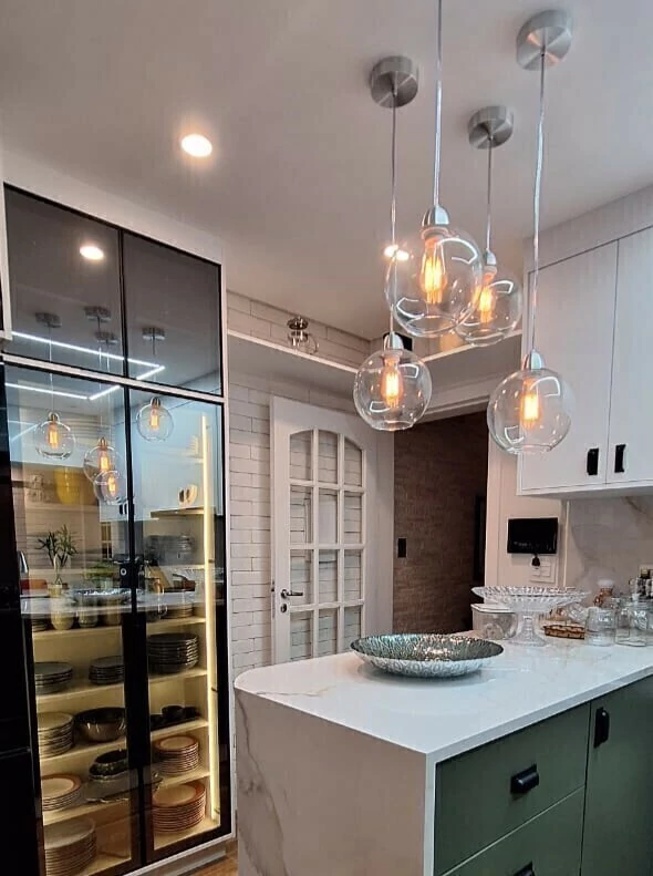 luminarias pendentes para bancada de cozinha