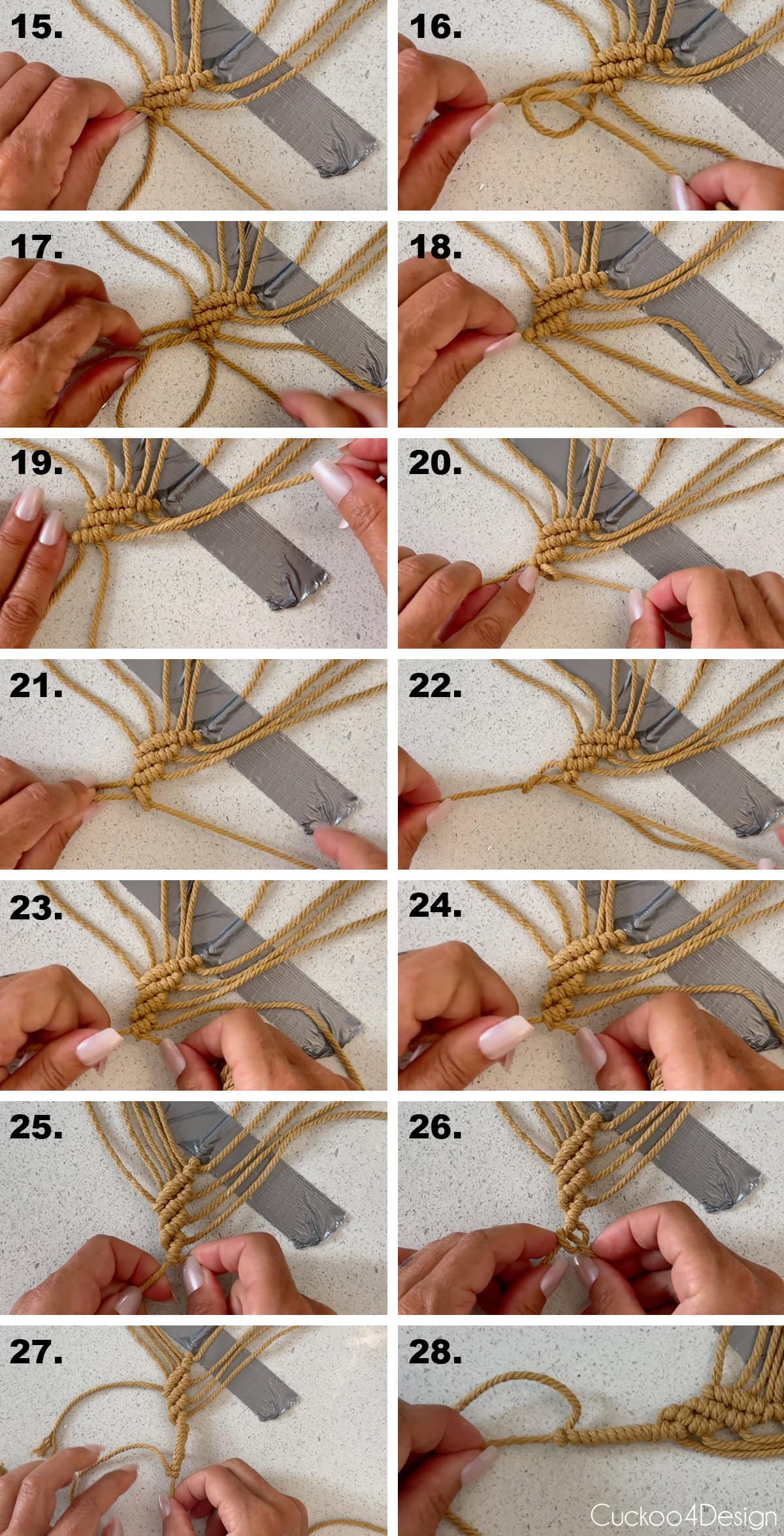 macrame passo a passo