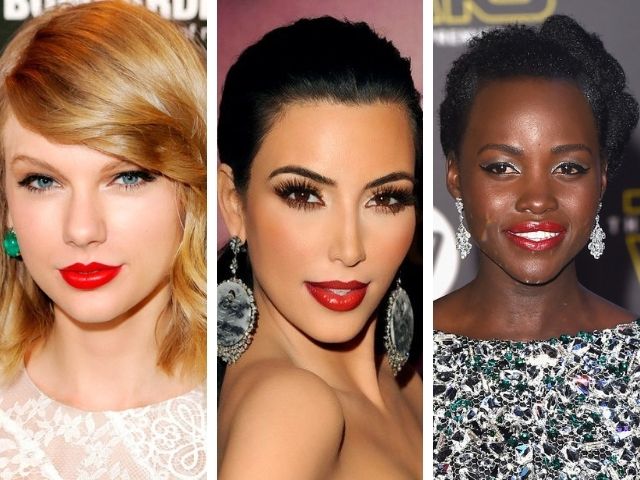 maquiagem para pele morena com batom vermelho