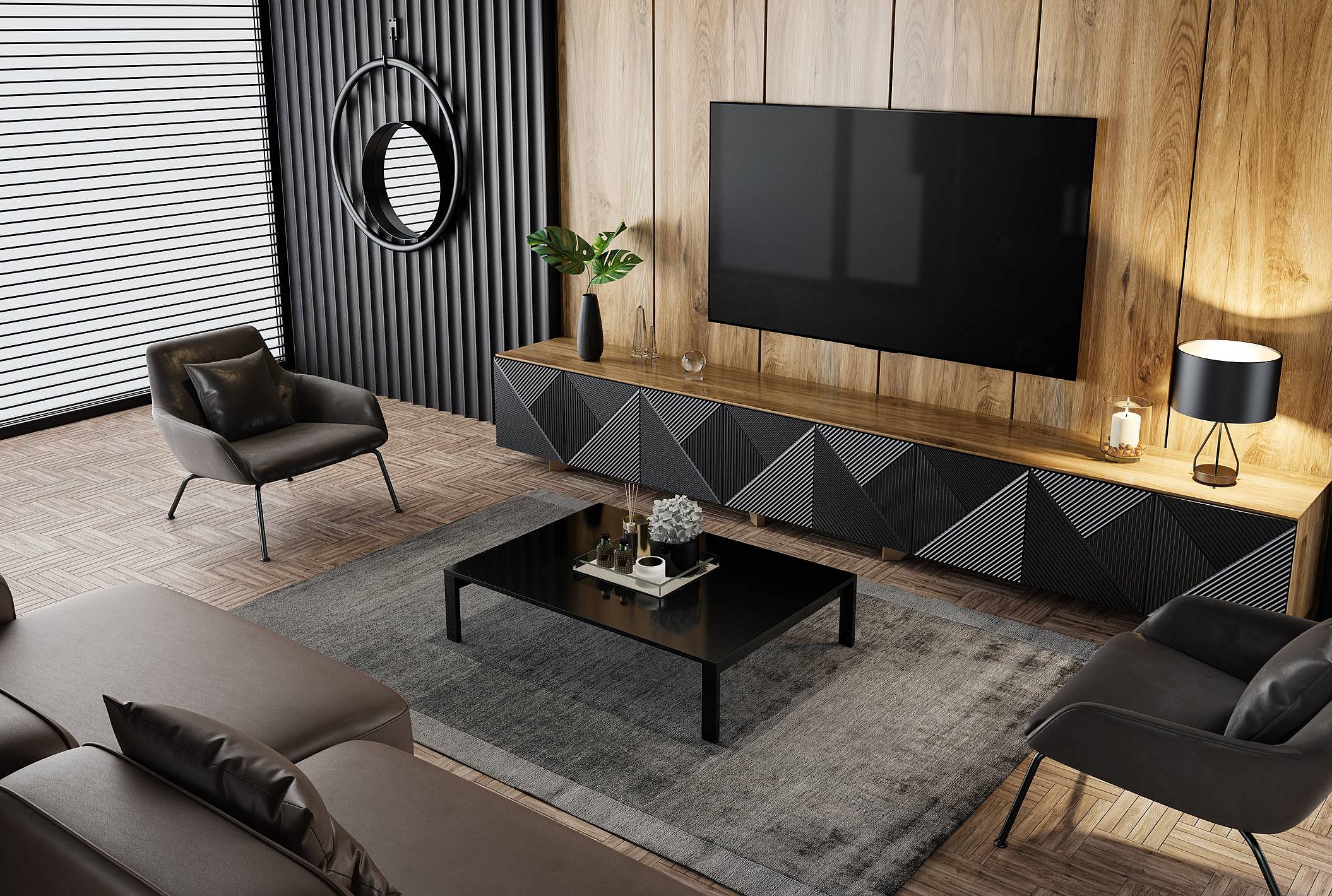 ideias de marcenaria para sala de estar pequena