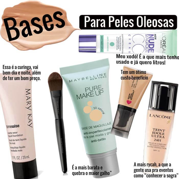 melhor base para pele oleosa