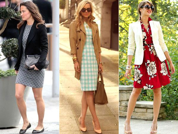 melhor cor de blazer para combinar com vestidos estampados no trabalho