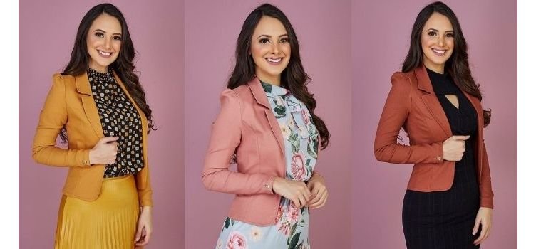 melhor cor de blazer para vestido floral no trabalho
