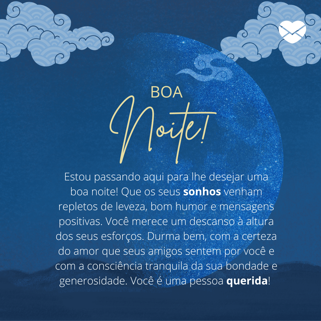 mensagem de boa noite