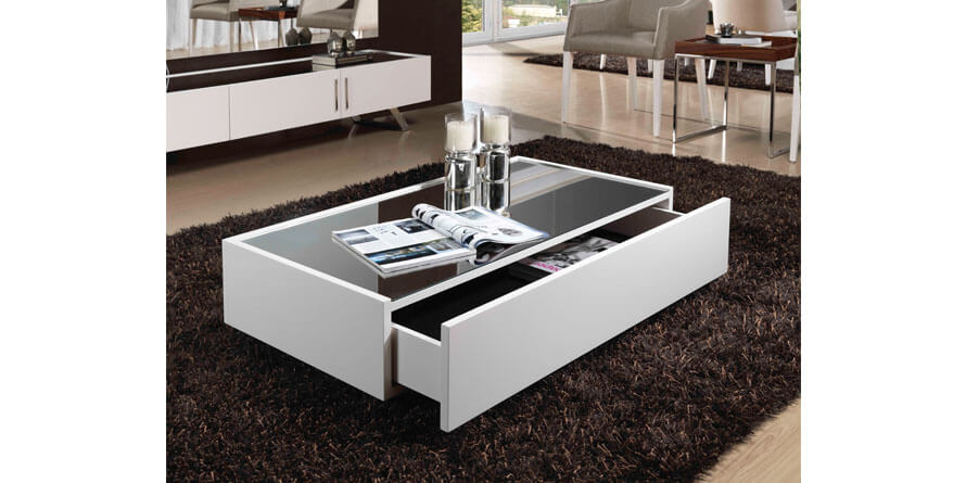 Onde comprar mesa de centro com gavetas: Magazine Luiza