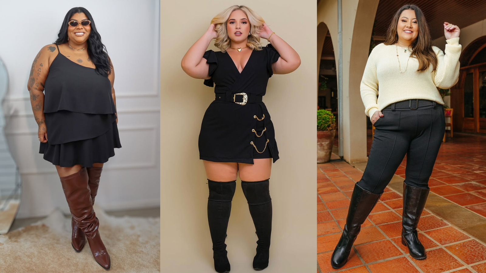 calça pantalona vs wide leg para pernas grossas