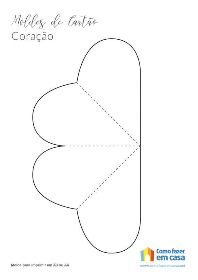 modelo de coracao para imprimir