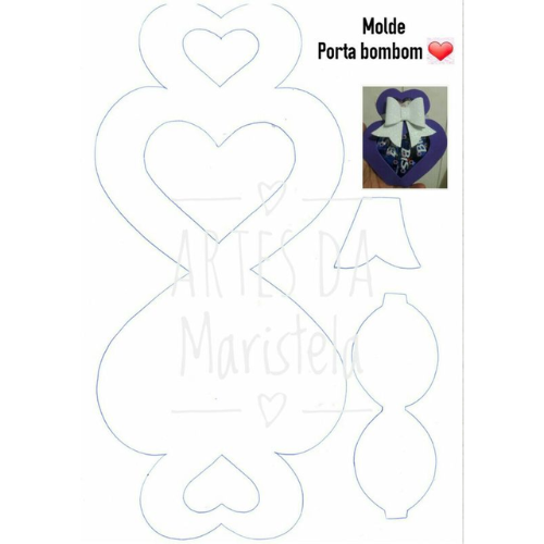 molde coracao para imprimir