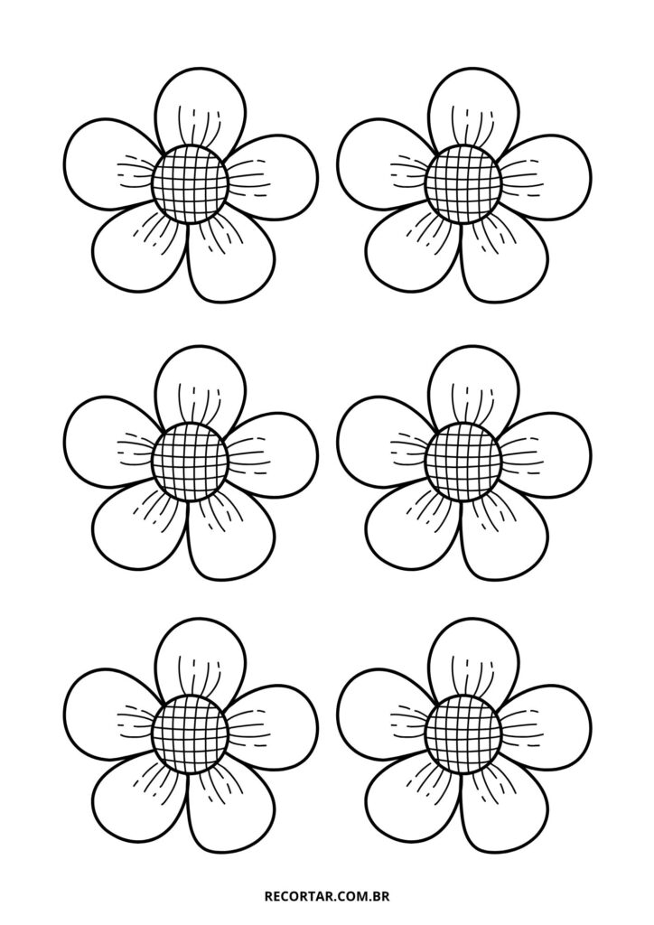 molde de flor para imprimir