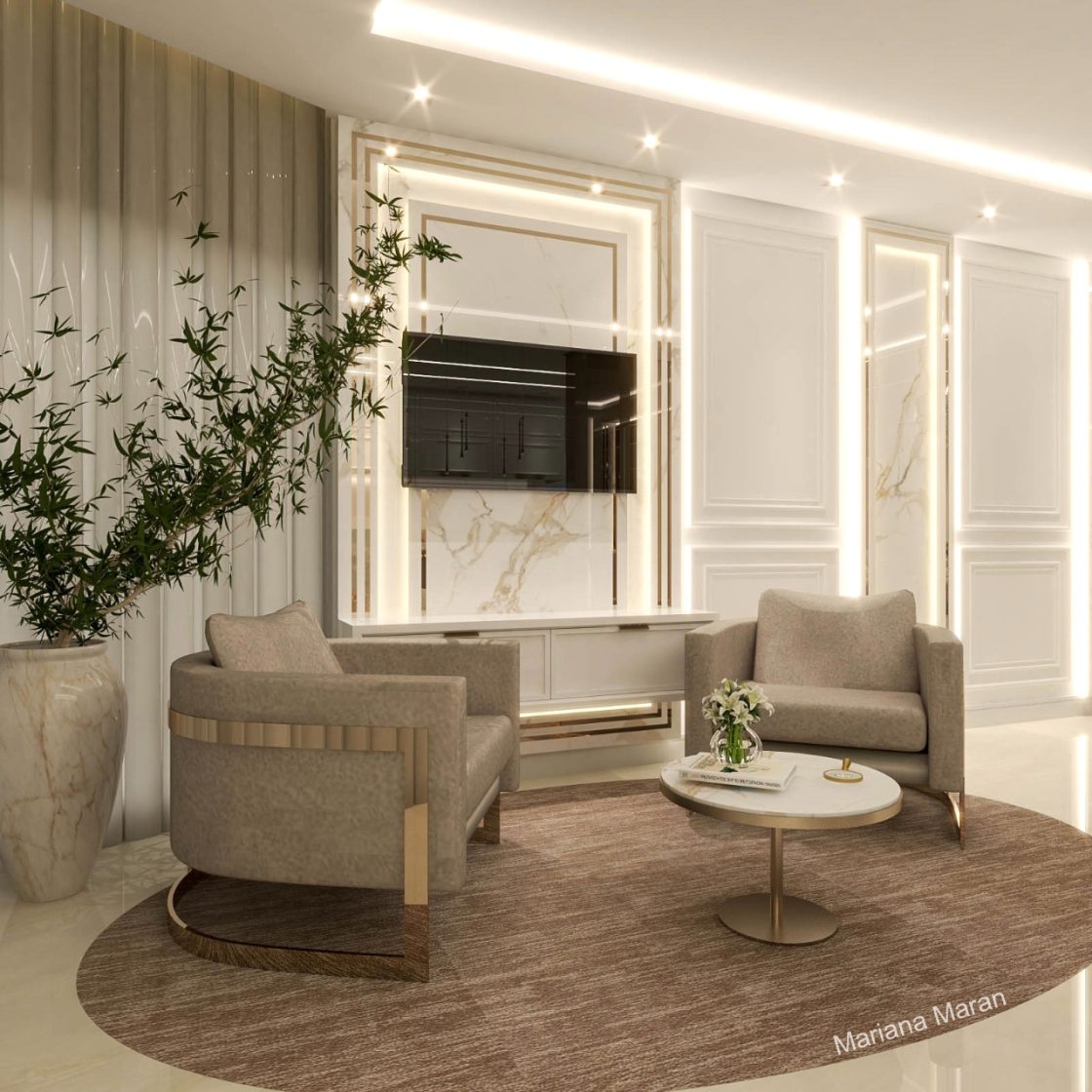 ideias de moveis para sala com boiserie