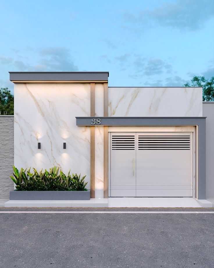 muro de casas modernas e simples