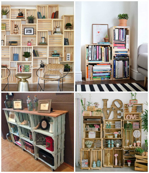 organizacao com caixotes de feira