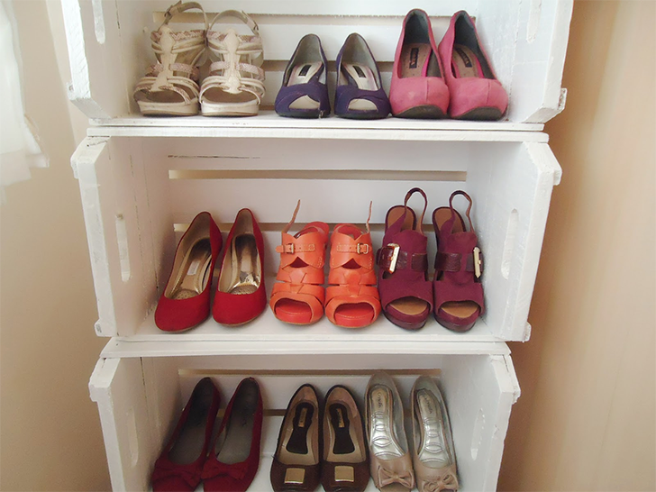 organizacao com caixotes de feira