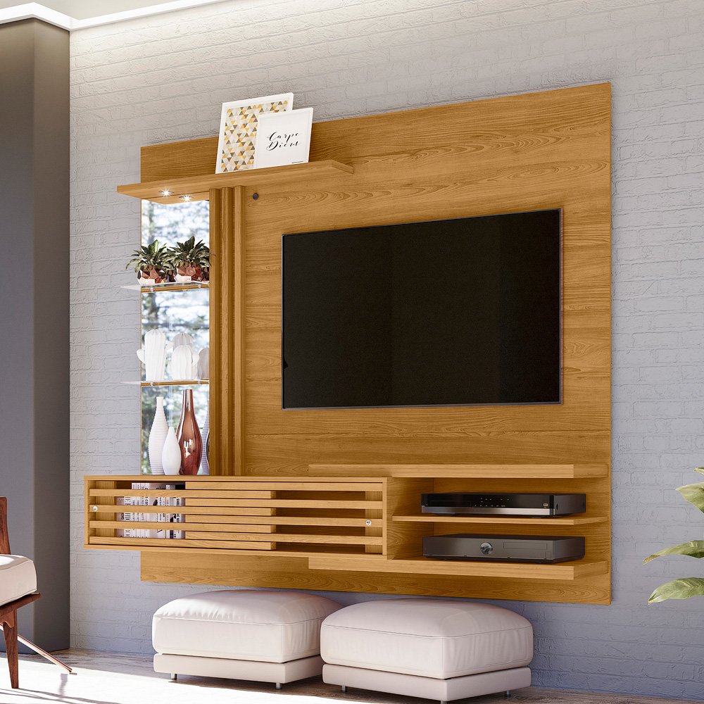 rack com painel para sala pequena