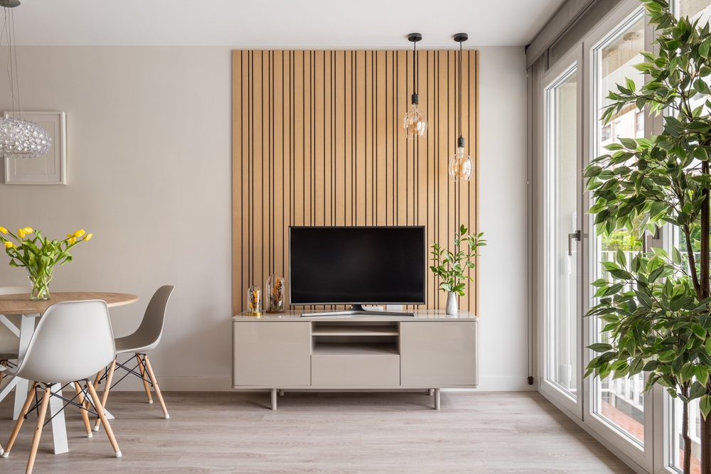 rack com painel para sala pequena