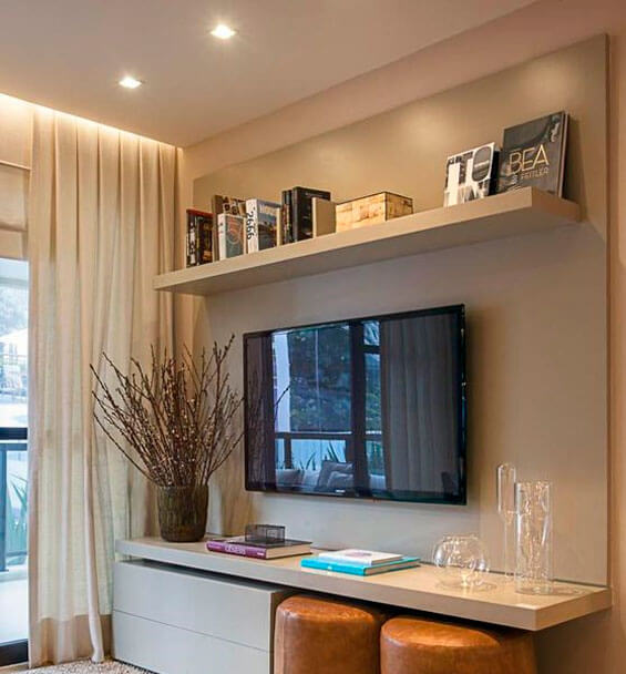 móvel de tv compacto para sala