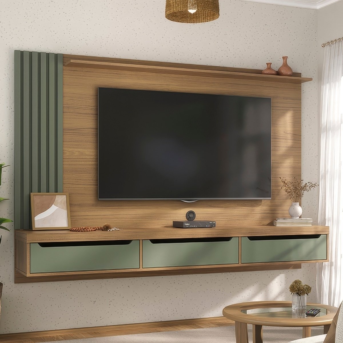altura ideal painel tv sala pequena