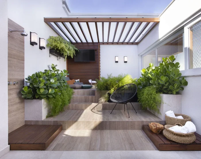 paisagismo para jardim de inverno embaixo da escada