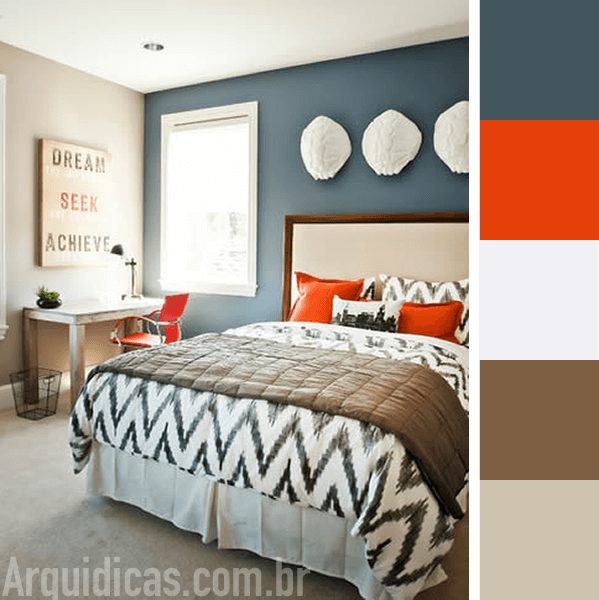 paleta de cores minimalista quarto