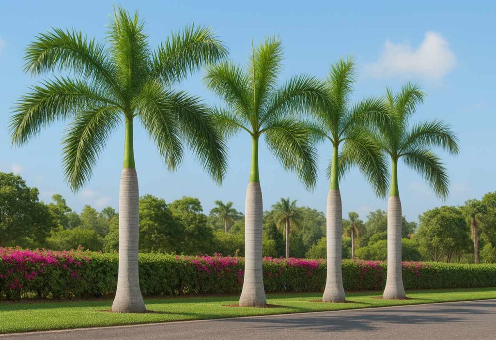 ideias de paisagismo com palmeira real