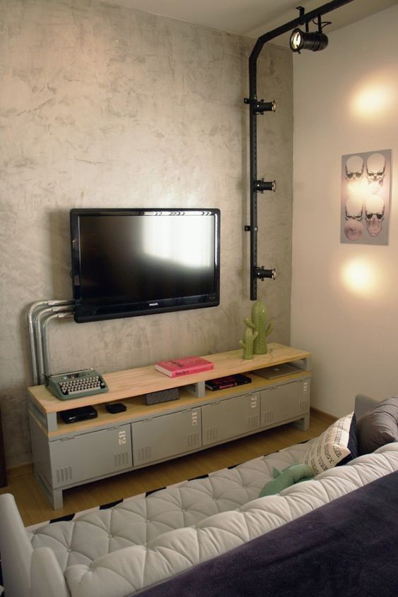 parede de cimento queimado