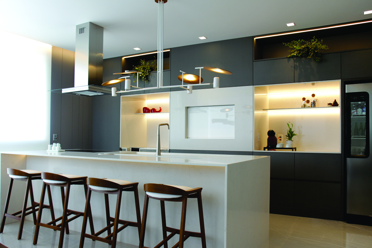 pendentes para bancada de cozinha americana