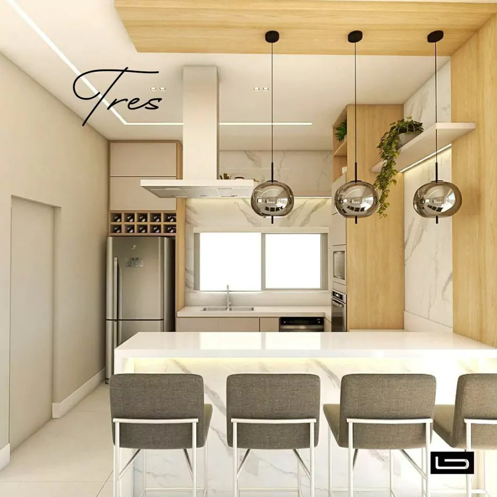 pendentes para bancada de cozinha americana