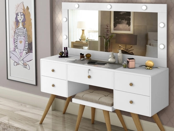 penteadeira camarim com espelho vs sem espelho