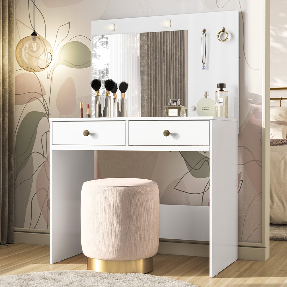 penteadeira camarim com 7 gavetas detalhes