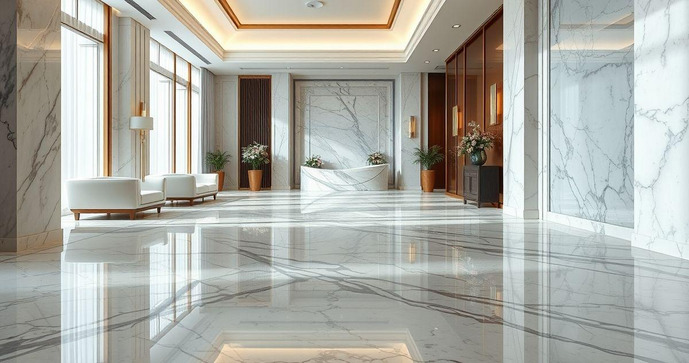 como polir piso de caco de marmore antigo