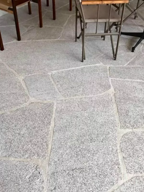 ideias de piso de caco de marmore para sala