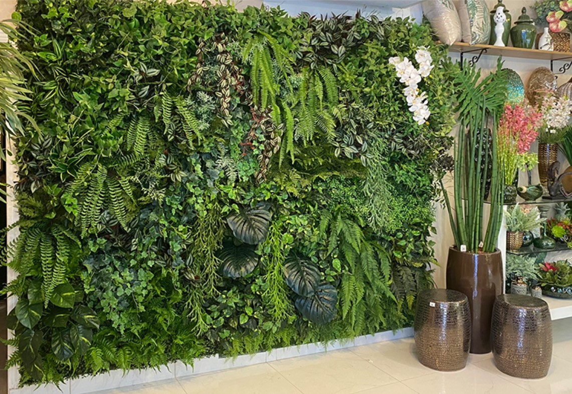 plantas verdes para jardim vertical