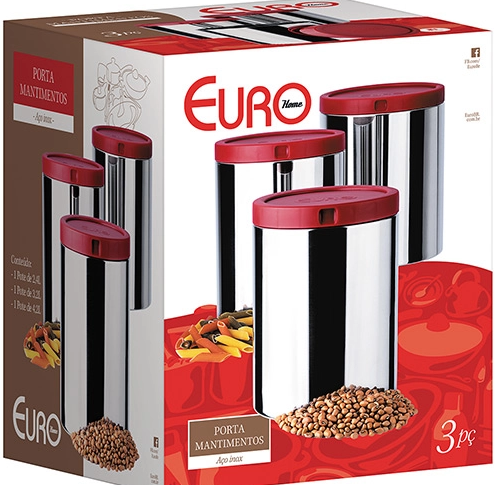 porta mantimentos inox