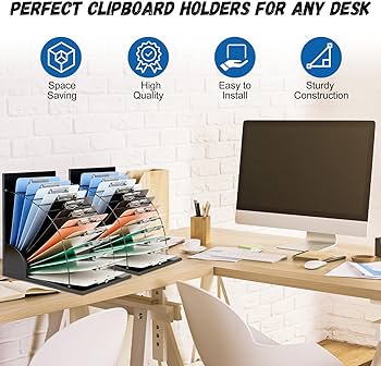 prancheta na decoracao do escritorio