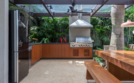 distancia ideal entre bancadas area gourmet churrasqueira